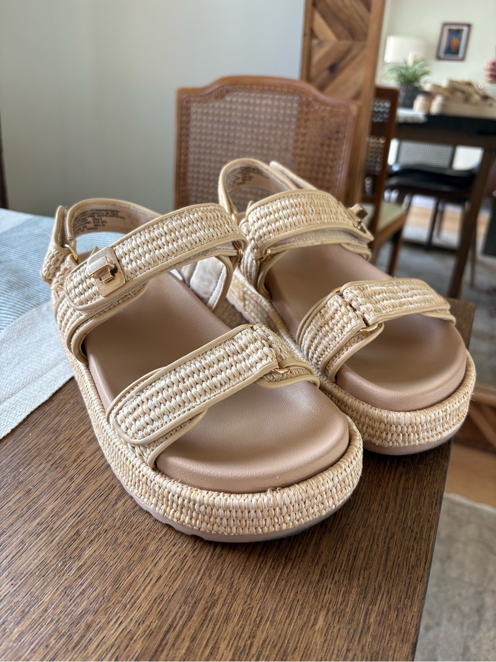Sold Out - BIGMONA NATURAL RAFFIA platform Beige Sandals